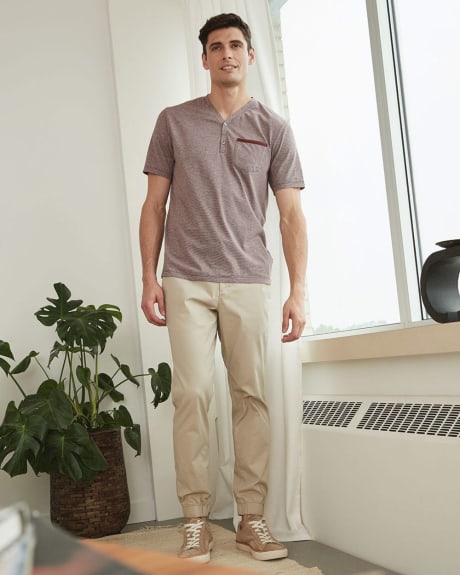 Henley T-Shirt with Chest Pocket