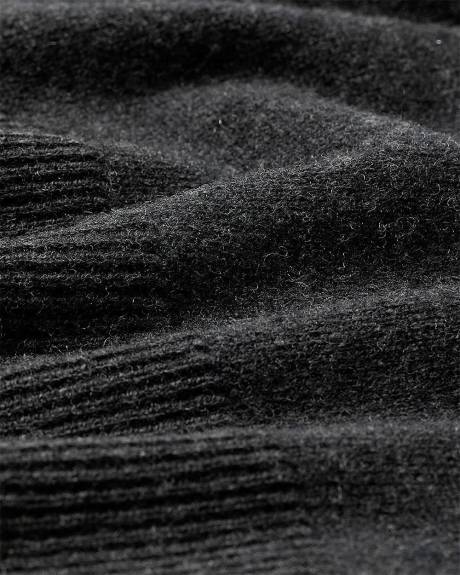 Merino Wool V-Neck Sweater Dress