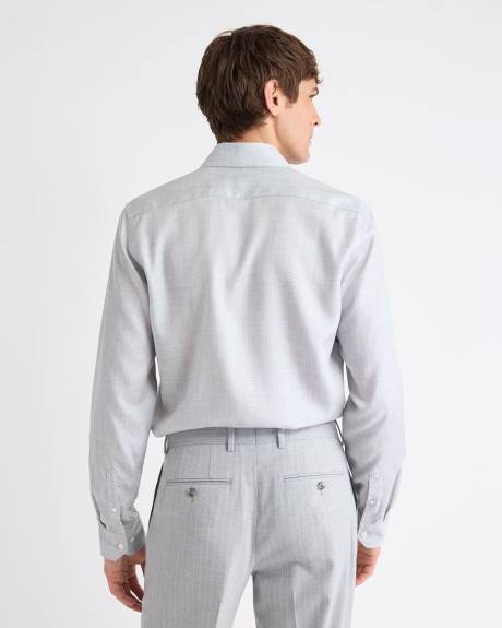 Chemise Habillée en Lyocell Chiné à Coupe Ajustée