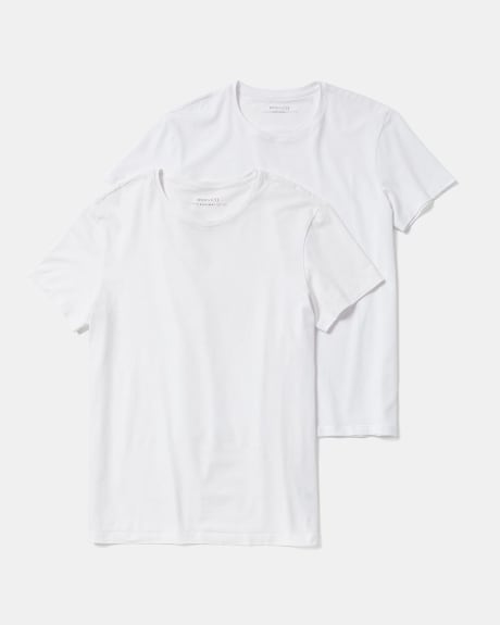 T-shirt à Encolure Ronde en Coton Supima (R) - Paquet de 2