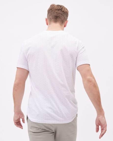 Short-Sleeve Crew-Neck Tee with Chest Pocket