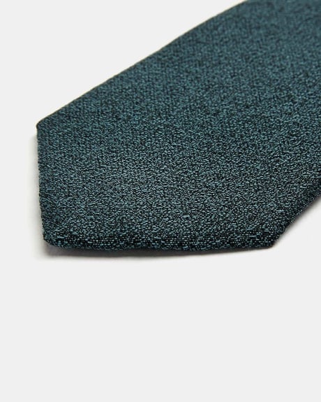 Cravate Étroite en Soie Texturée