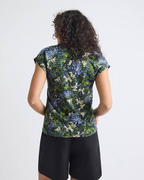 T-Shirt Classique &agrave; Col Rond et Manches Tr&egrave;s Courtes