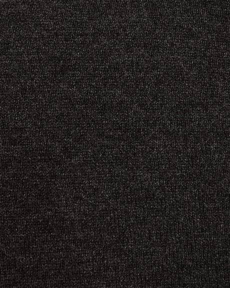 Pull à Col Montant à Demi-Zip et Manches Longues