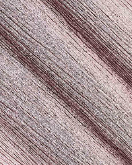 Sleeveless Crew-Neck Mix-Media Blouse