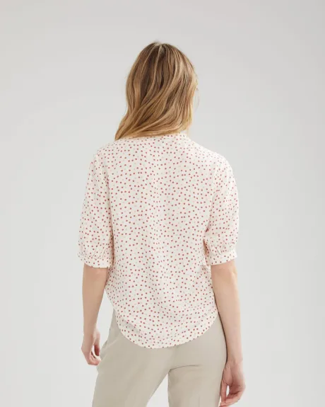 Short Puffy Sleeves Blouse