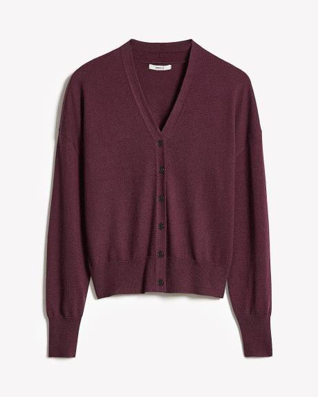 Cardigan à Manches Longues et Col V