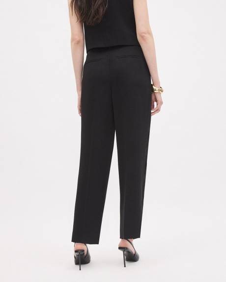 Barrel-Leg High-Rise Satin Pant