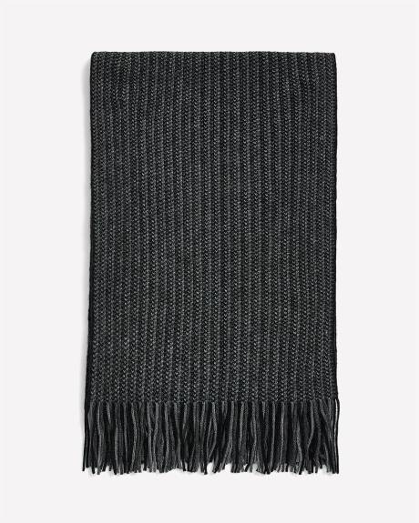 Foulard Rayé avec Franges