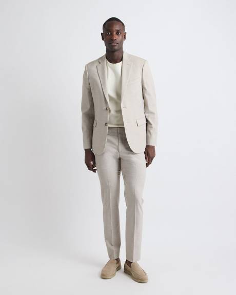 Veston de Complet à Coupe Étroite en Tissu Technique