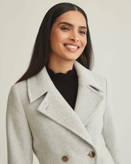 Wool Double-Breasted Car Coat