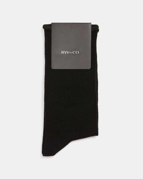Basic Black Socks with Rolled Cuffs