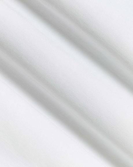 Blouse Boutonnée en Popeline à Manches Courtes