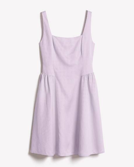 Sleeveless Mini Dress with Square Neckline