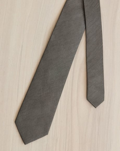 Cravate Régulière en Mélange de Lin
