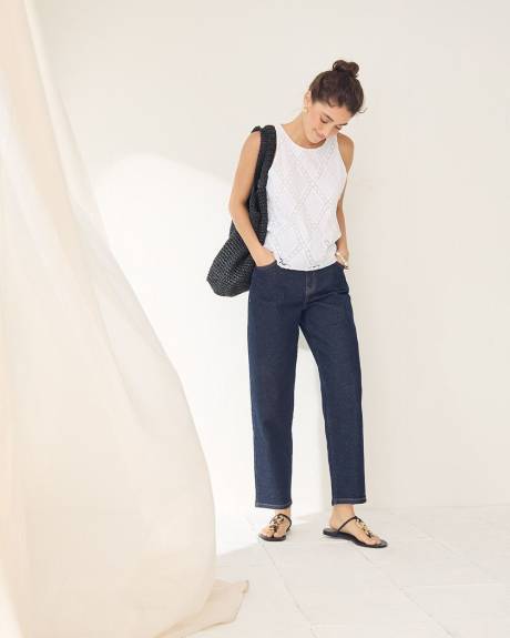 Sleeveless Embroidered Blouse