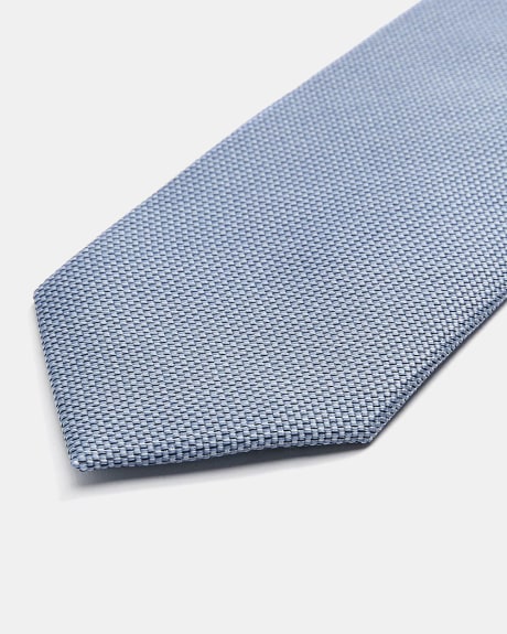 Cravate Régulière Texturée Bleue