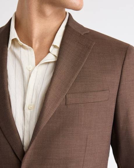 Slim-Fit Brown Suit Blazer