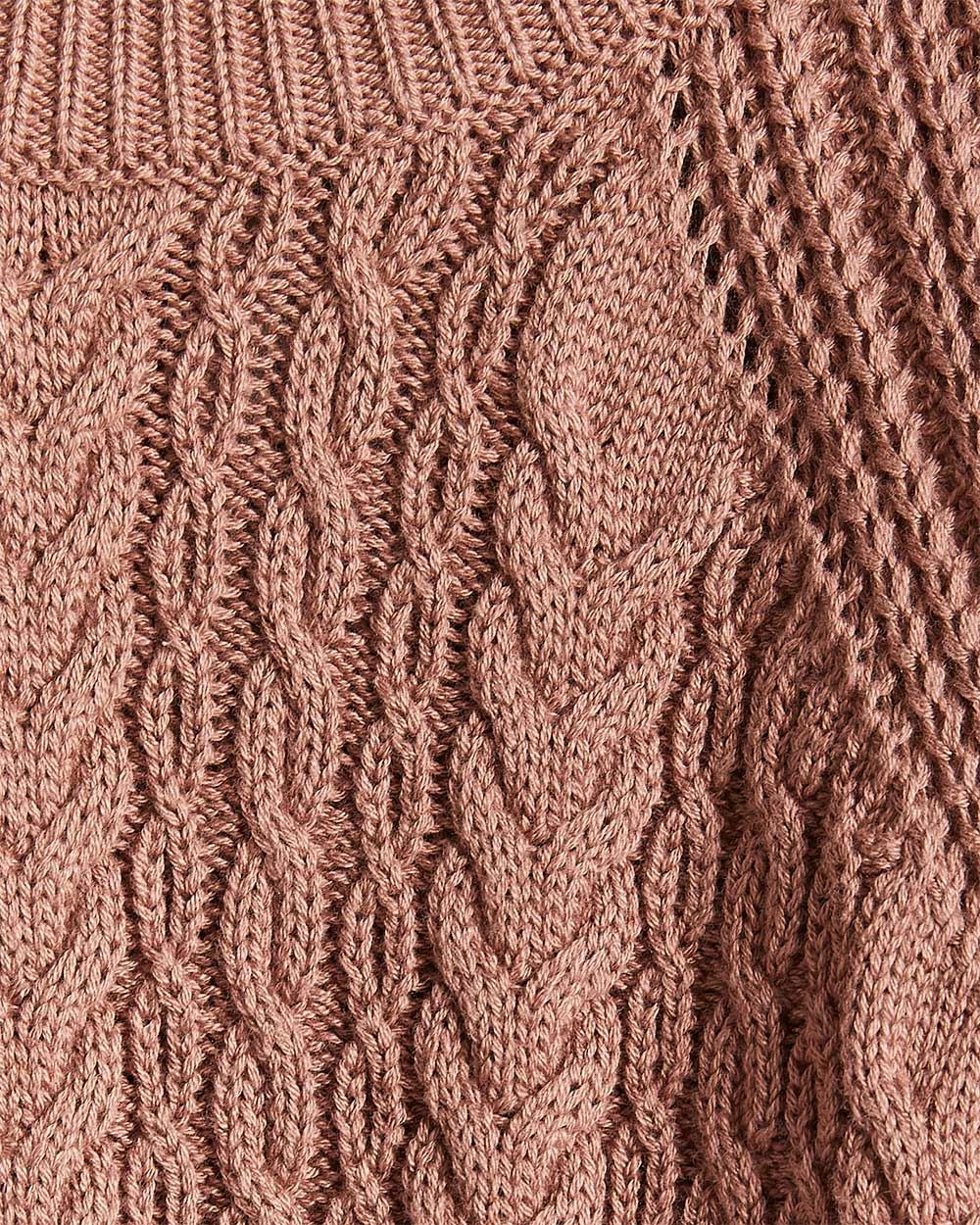 Cable Stitch Pull with Batwing Sleeves