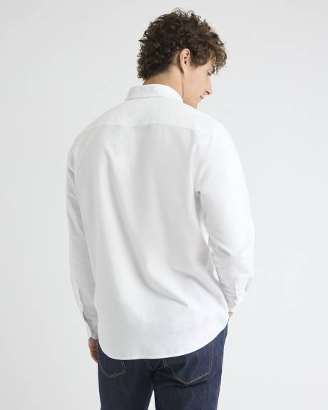 White Long-Sleeve Oxford Shirt