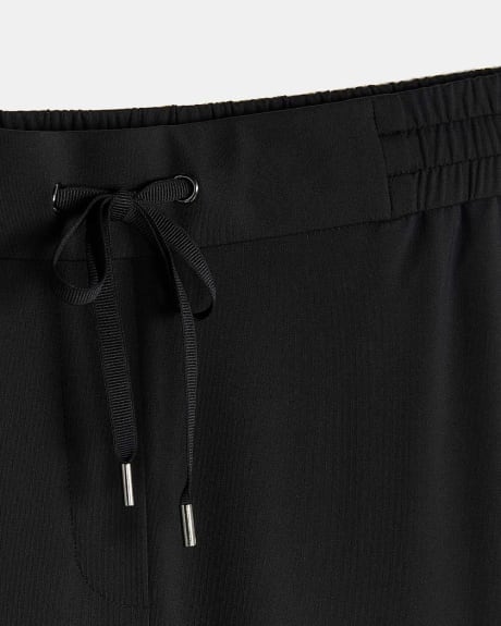 Pantalon Long Extensible Noir à Jambe Droite - 31"