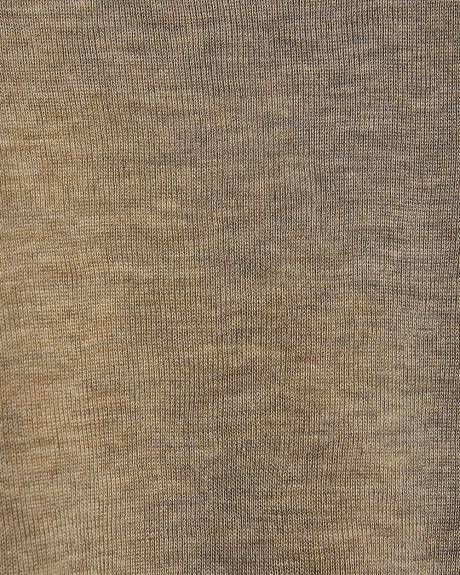 Wool-Blend Scoop-Neck Long-Sleeve Top