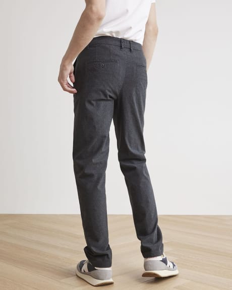Solid Slim-Fit Brushed Pants