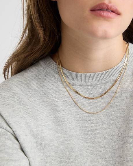 Collier à Double Chaîne Serpent