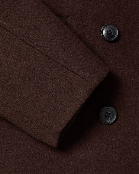 Wool-Blend Double-Breasted Coat