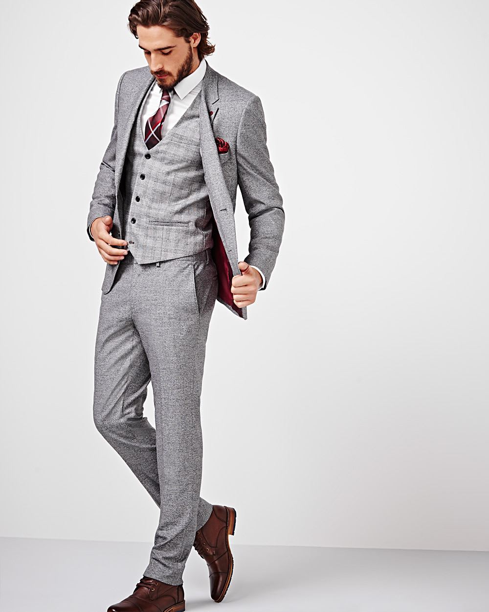 Slim fit twisted yarn pant Regular RW&CO.