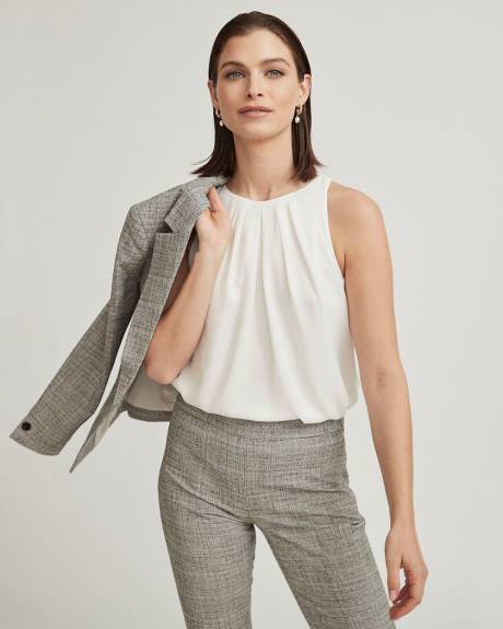 Silky Crepe Crew-Neck Cami