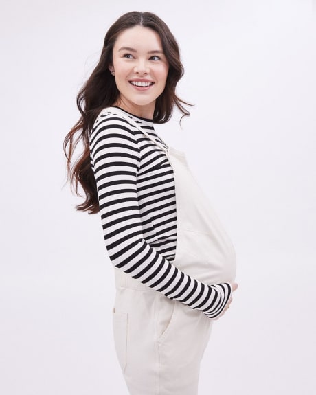 Relaxed-Fit Knit Overalls - Thyme Maternity