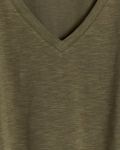 Drop Shoulder V-Neck T-Shirt