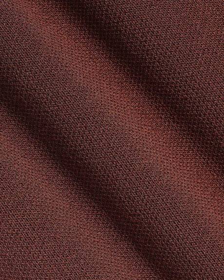 Elbow-Sleeve Buttoned-Down Cardigan