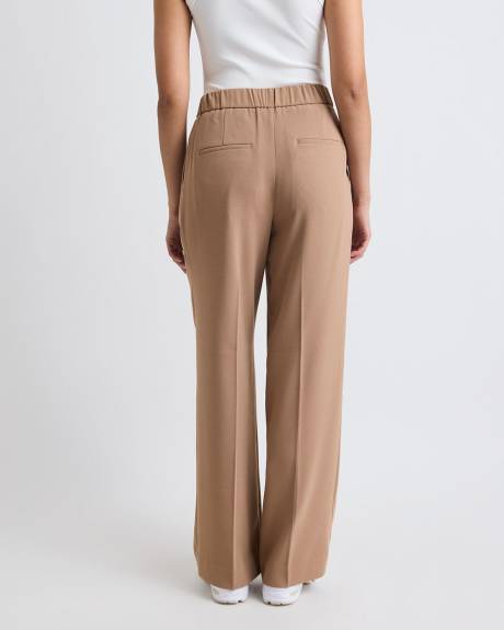 High-Rise Long-Wide-Leg Crepe Pant