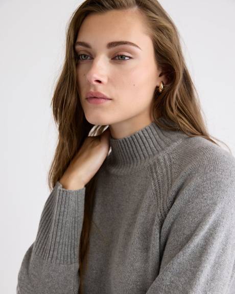 Merino Wool High-Neck Sweater Dress