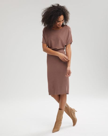 Fitted Boat Neck Dress