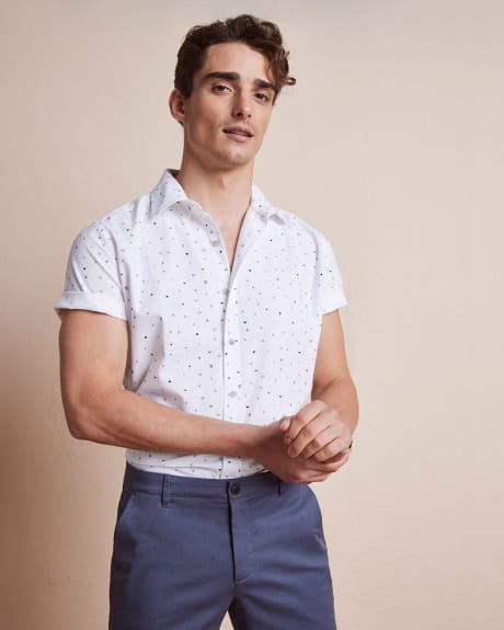 Slim-Fit Short-Sleeve Cotton Shirt