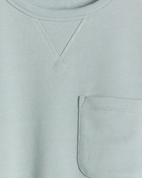 French Terry Boxy Short Sleeve Sweatshirt