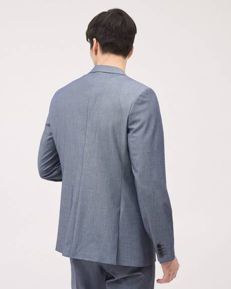 Tailored-Fit Denim-Like Suit Blazer