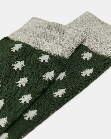 Tiny Pine Tree Socks
