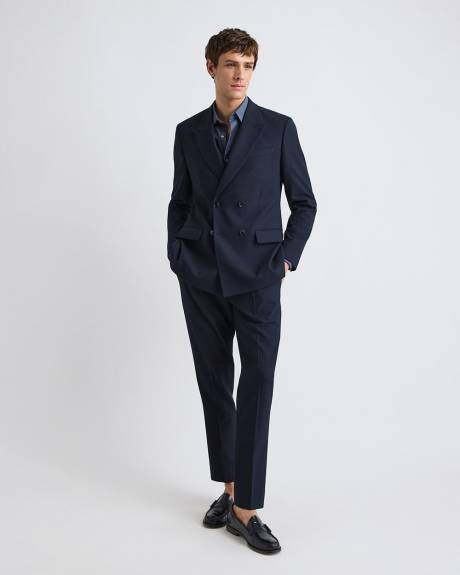 Tailored-Fit Navy Suit Blazer