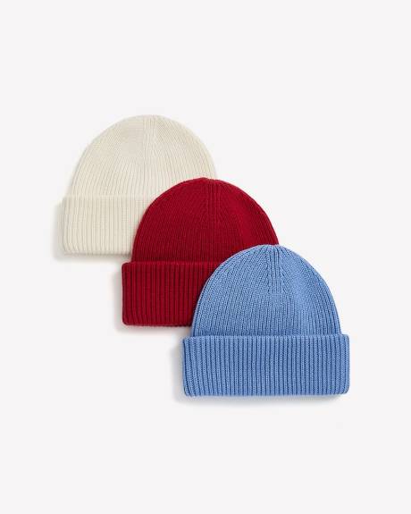 Wool-Blend Ribbed Beanie