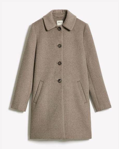 Wool-Blend Preppy Coat