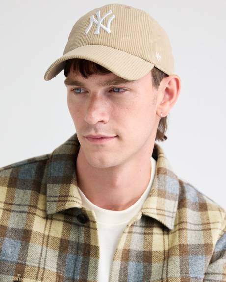 Casquette Kaki '47 Clean Up en Velours Côtelé - Yankees de NY