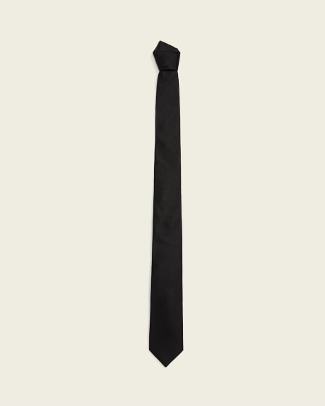 Regular Black Solid Tie