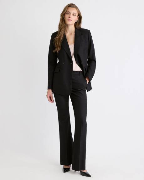 Wool-Blend Mid-Rise Flare-Leg Pant