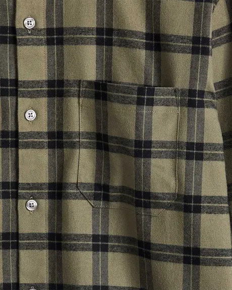 Regular Fit Flannel Bi-Colour Checkered Shirt