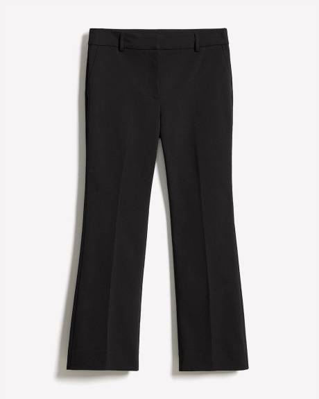 Limitless Black Mid-Rise Flare-Leg Ankle Pant