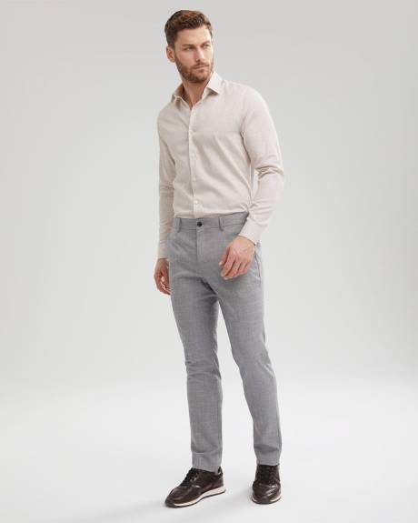 Slim Fit Two-Tone Geo Dress Shirt